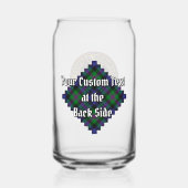 Clan Baird Crest over Tartan Blikvorm Glas (Achterkant)