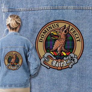 Clan Baird Crest over Tartan Denim Jacket