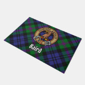 Clan Baird Crest over Tartan Deurmat (Schuin)