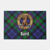Clan Baird Crest over Tartan Deurmat (Voorkant)