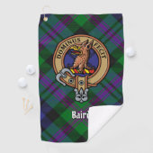 Clan Baird Crest over Tartan Golfhanddoek (Insitu)