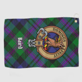 Clan Baird Crest over Tartan Golfhanddoek (Horizontaal)