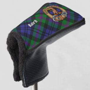 Clan Baird Crest over Tartan Golfheadcover
