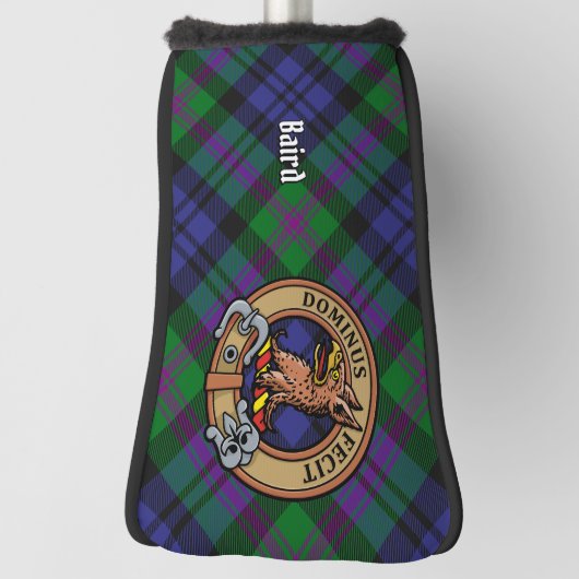 Clan Baird Crest over Tartan Golfheadcover (Draai 90)