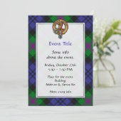 Clan Baird Crest over Tartan Kaart (Staand voorkant)