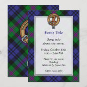 Clan Baird Crest over Tartan Kaart (Voorkant / Achterkant)