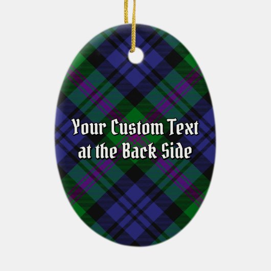 Clan Baird Crest over Tartan Keramisch Ornament (Achterkant)