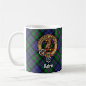 Clan Baird Crest over Tartan Koffiemok (Links)