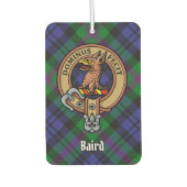 Clan Baird Crest over Tartan Luchtverfrisser (Voorkant)