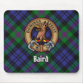 Clan Baird Crest over Tartan Muismat (Voorkant)