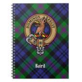 Clan Baird Crest over Tartan Notitieboek (Voorkant)