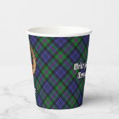 Clan Baird Crest over Tartan Papieren Bekers (Links)