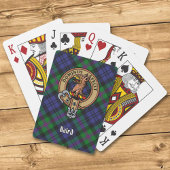 Clan Baird Crest over Tartan Pokerkaarten
