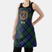 Clan Baird Crest over Tartan Schort (Insitu)
