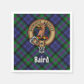 Clan Baird Crest over Tartan Servet (Voorkant)