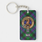 Clan Baird Crest over Tartan Sleutelhanger (Voorkant)