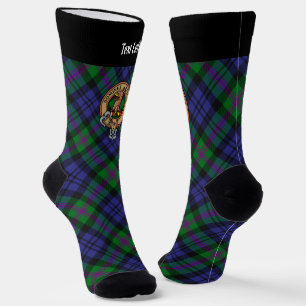 Clan Baird Crest over Tartan Sokken