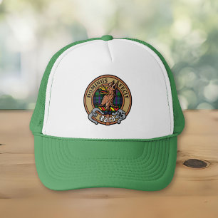 Clan Baird Crest over Tartan Trucker Pet