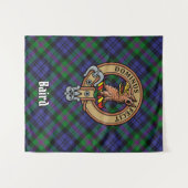 Clan Baird Crest over Tartan Wandkleed (Voorkant (horizontaal))