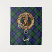 Clan Baird Crest over Tartan Wandkleed (Voorkant)