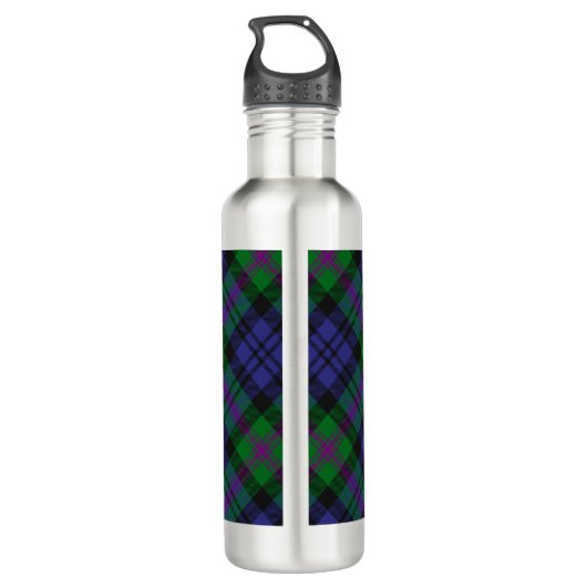Clan Baird Crest over Tartan Waterfles (Achterkant)
