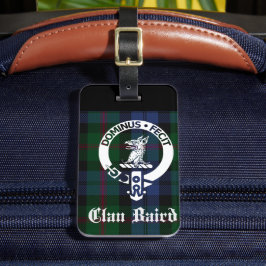 Clan Baird Crest Tartan Bagagelabel
