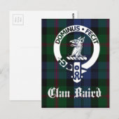 Clan Baird Crest Tartan Briefkaart (Voorkant / Achterkant)