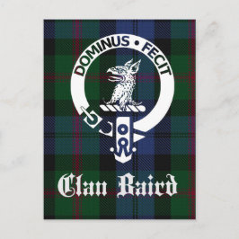 Clan Baird Crest Tartan Briefkaart
