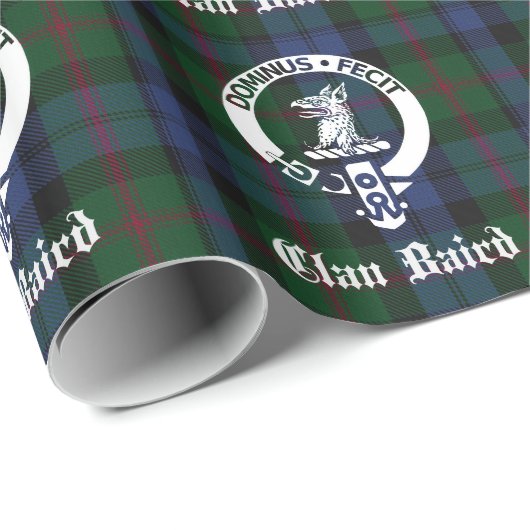 Clan Baird Crest Tartan Cadeaupapier (Rol Hoek)