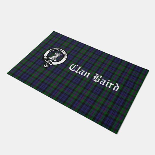 Clan Baird Crest Tartan Deurmat (Schuin)