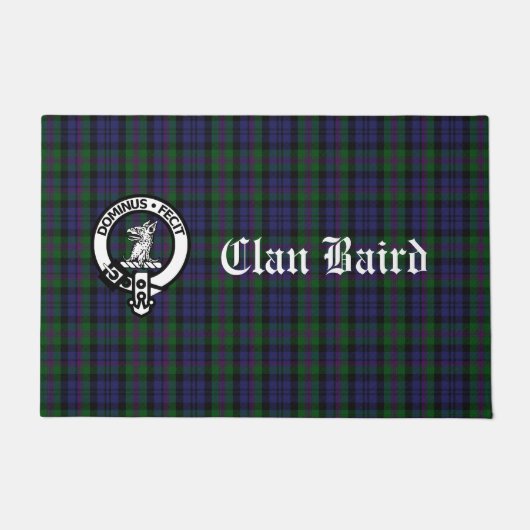 Clan Baird Crest Tartan  Deurmat (Voorkant)