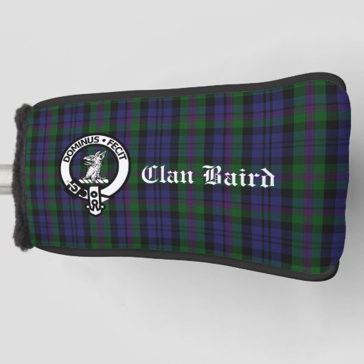 Clan Baird Crest Tartan Golfheadcover (Voorkant)