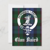 Clan Baird Crest Tartan Greeting Kaart (Voorkant)