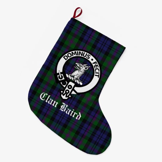 Clan Baird Crest Tartan  Grote Kerstsok (Voorkant (Hangend))