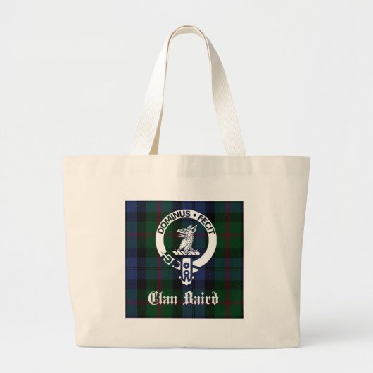 Clan Baird Crest Tartan Grote Tote Bag (Voorkant)
