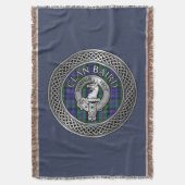 Clan Baird Crest & Tartan Knot Deken (Voorkant Verticaal)