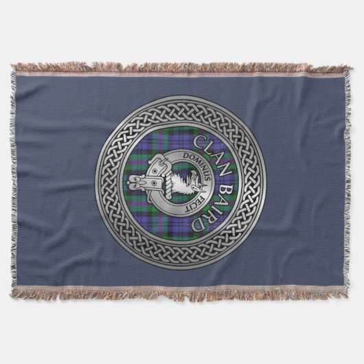 Clan Baird Crest & Tartan Knot Deken (Voorkant)
