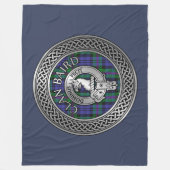 Clan Baird Crest & Tartan Knot Fleece Deken (Voorkant)