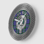 Clan Baird Crest & Tartan Knot Grote Klok (Hoek)