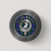 Clan Baird Crest & Tartan Knot Ronde Button 3,2 Cm (Voorkant)