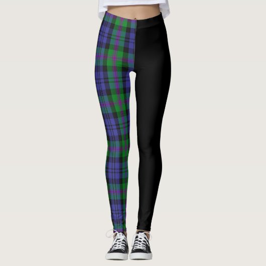 Clan Baird Crest & Tartan Leggings (Voorkant)