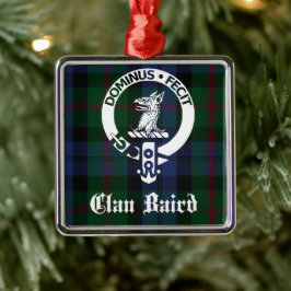 Clan Baird Crest Tartan Metalen Ornament