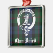 Clan Baird Crest Tartan Metalen Ornament (Links)