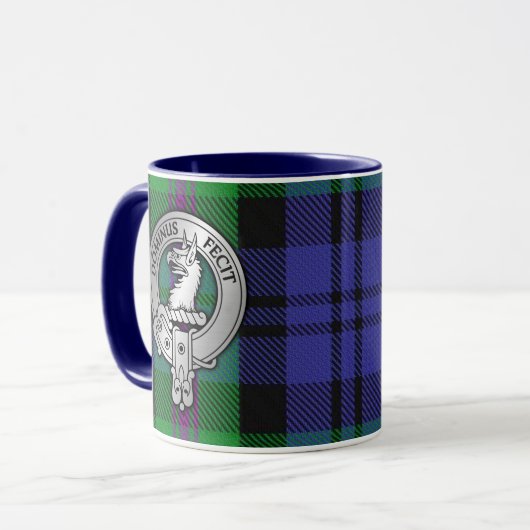 Clan Baird Crest & Tartan Mok (Voorkant links)