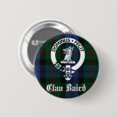 Clan Baird Crest Tartan Ronde Button 5,7 Cm (Voorkant /achterkant)