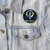 Clan Baird Crest Tartan Ronde Button 5,7 Cm (In situ)
