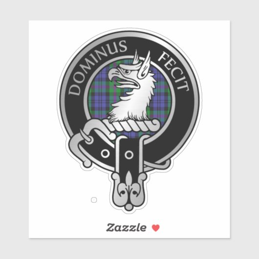 Clan Baird Crest & Tartan Sticker (Vel)