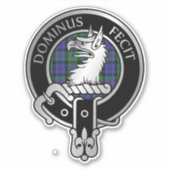 Clan Baird Crest & Tartan Sticker (Voorkant)