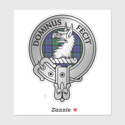 Clan Baird Crest & Tartan Sticker (Vel)