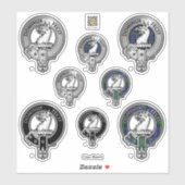 Clan Baird Crest & Tartan Sticker (Vel)